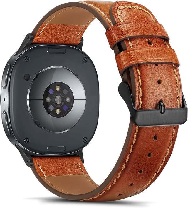 Detalle de Tasikar Genuine Leather Watch Bands for Samsung Galaxy Watch 8 (40mm/44mm/Classic 46mm)