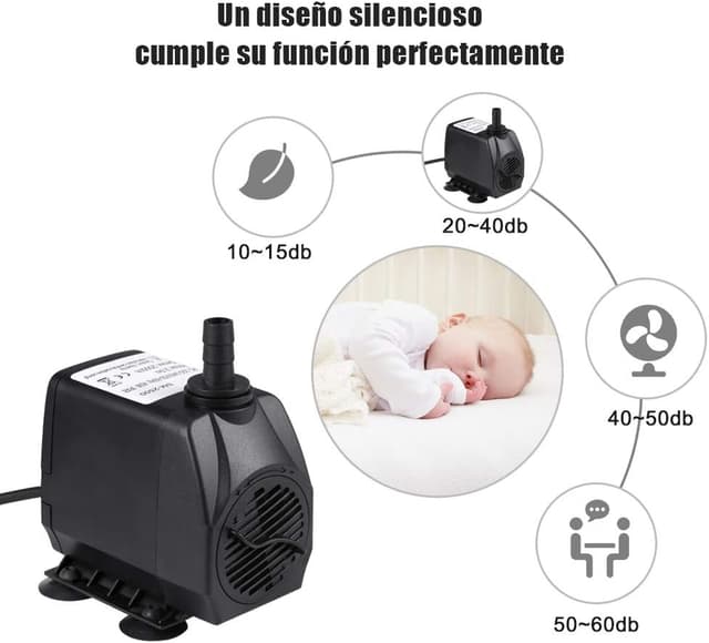 Thumbnail 2 de Homvik Bomba de Agua Sumergible 2500L/H 45W