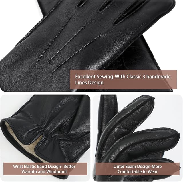 Thumbnail 2 de GSG SINCE 1998 Gants cuir hiver