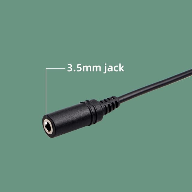 Detalle de Retevis TCK01 cavo di trasferimento con auricolare 2 pin Kenwood ↔ jack 3,5 mm per walkie talkie compatibili