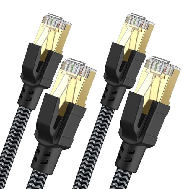 Detalle de CABNEER Cat 8 Ethernet-Kabel 1 m (2 Stück) – RJ45 LAN Patchkabel für 40 Gbit/s