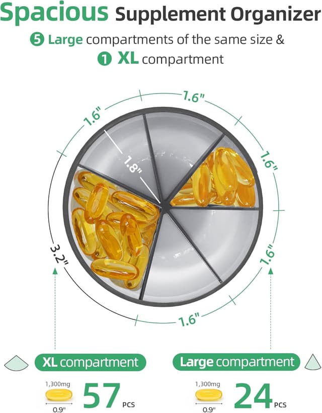 Detalle 2 de PULIV Large Pill Bottle Organizer with 20 Labels ๐