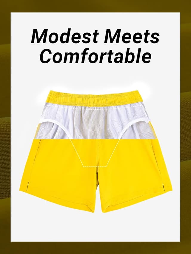 Detalle 2 de Arcweg pantaloncini da bagno uomo a asciugatura veloce con coulisse e tasche con rete