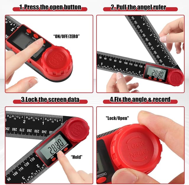 Thumbnail 5 de Digital Angle Finder Ruler 200mm Protractor 📐