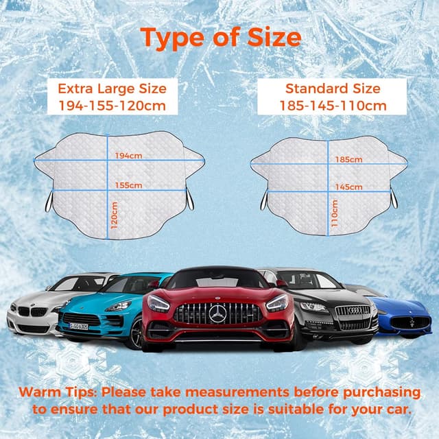 Thumbnail 6 de Copri parabrezza magnetico 180×145×110 cm per auto