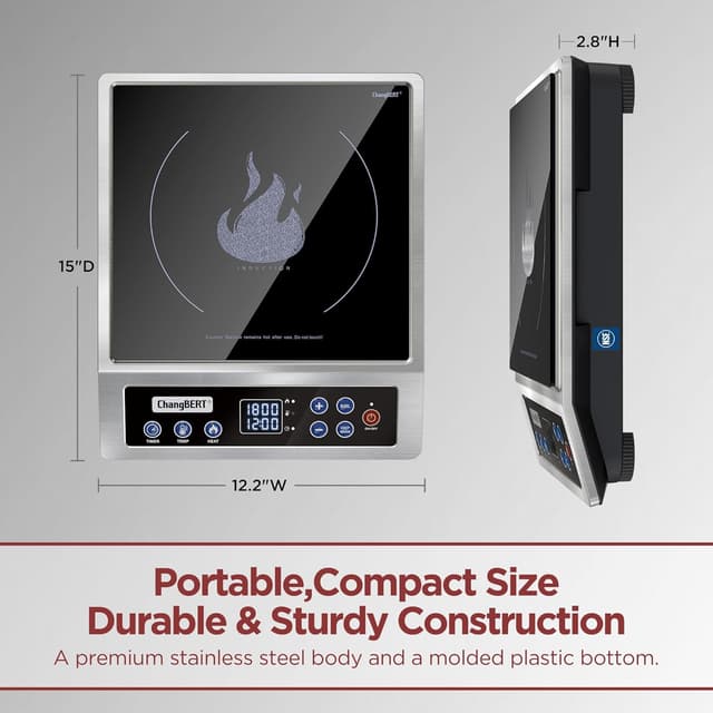 Thumbnail 5 de ChangBERT Portable Induction Cooktop 1800W