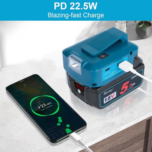 Detalle de Waitley 5500mAh Ersatzakku für Makita 18V Akku