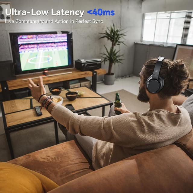 Detalle de Dytole Wireless Headphones for TV 65-Hour Battery