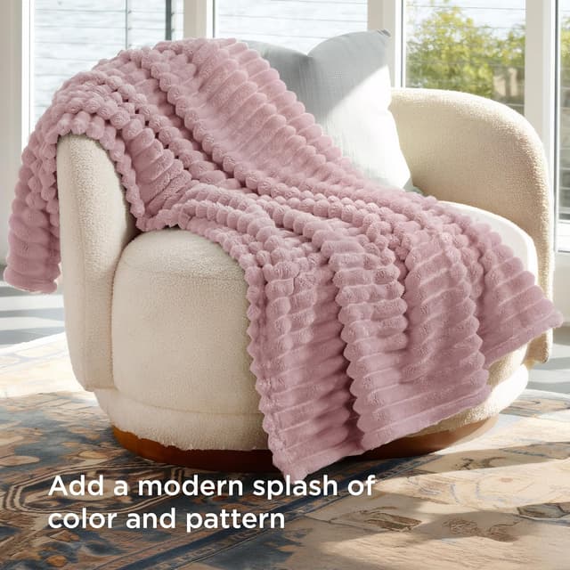 Detalle de Bedsure fleece throw blanket 130x170 cm