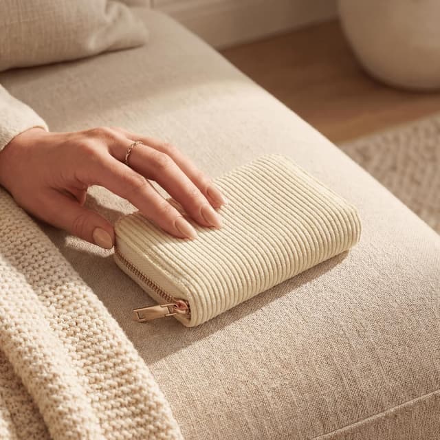 Thumbnail 6 de MillyMilk® Kord Geldbeutel Fondo (Honiggelb) – mini Portemonnaie für Karten, Münzen & Scheine