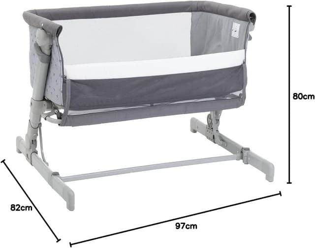 Thumbnail 6 de Chicco Next2Me Go berceau de cododo pliable, lit latéral gris foncé
