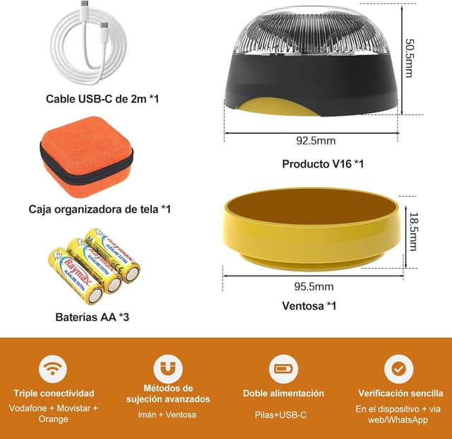 Thumbnail 2 de XIXISOYA Baliza V16 Homologada DGT con geolocalización
