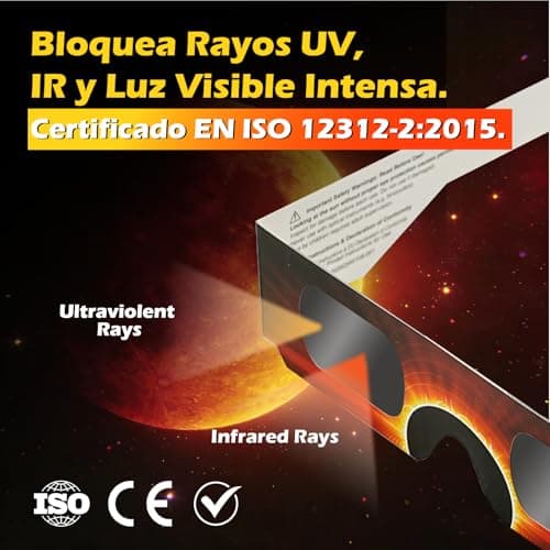 Detalle 2 de QIWEI QW-SOZ5 eclipse solar, pack de 4