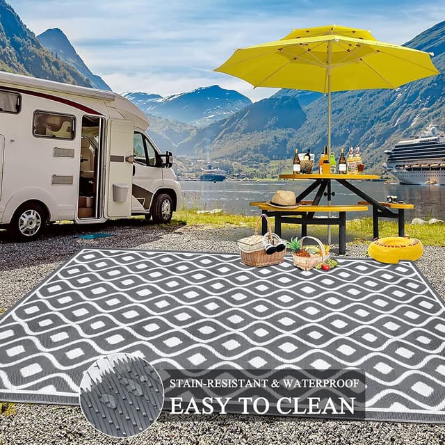 Thumbnail 5 de Pauwer 9x12 Waterproof Outdoor Rug