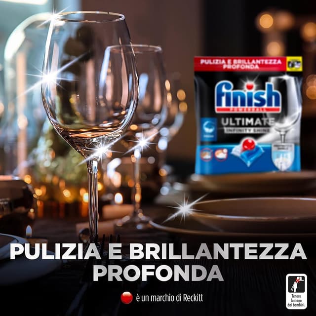 Thumbnail 3 de Finish Ultimate Infinity Shine 160 capsule lavastoviglie al limone 🍽