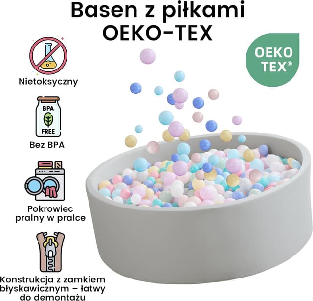 Detalle 1 de Zedachica Bällebad 90 x 30 cm Schaumstoff