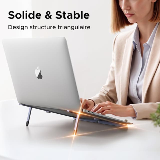 Detalle 2 de UGREEN Support ordinateur portable ventilé pliable en aluminium jusqu’à 17,3 pouces