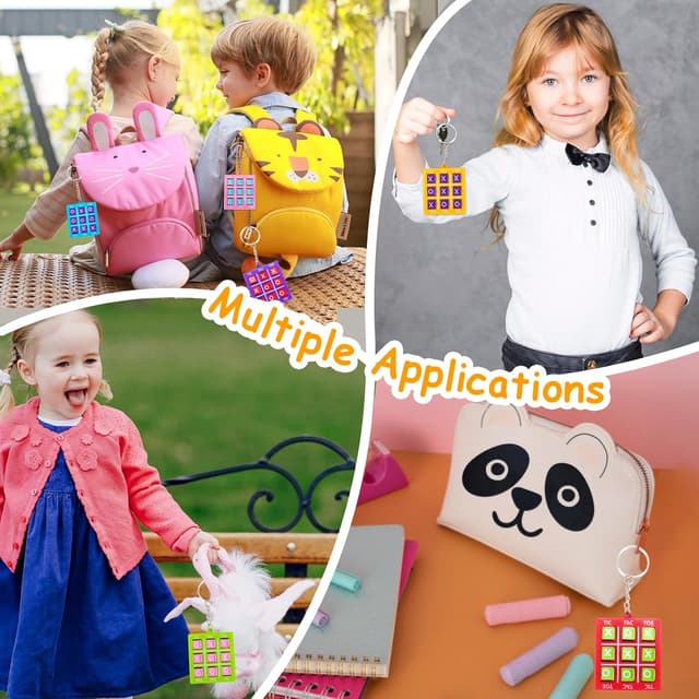 Thumbnail 6 de 24PCS Tic Tac Toe Mini Keychain Game