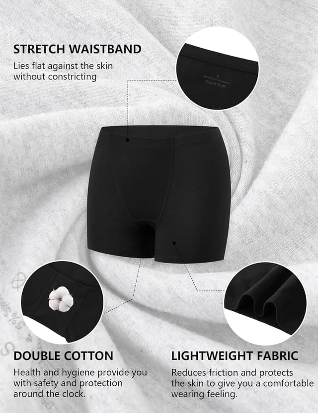 Detalle de Ocexteur Boxer da donna in cotone stretch (confezione multipla) per comfort e anti-sfregamento