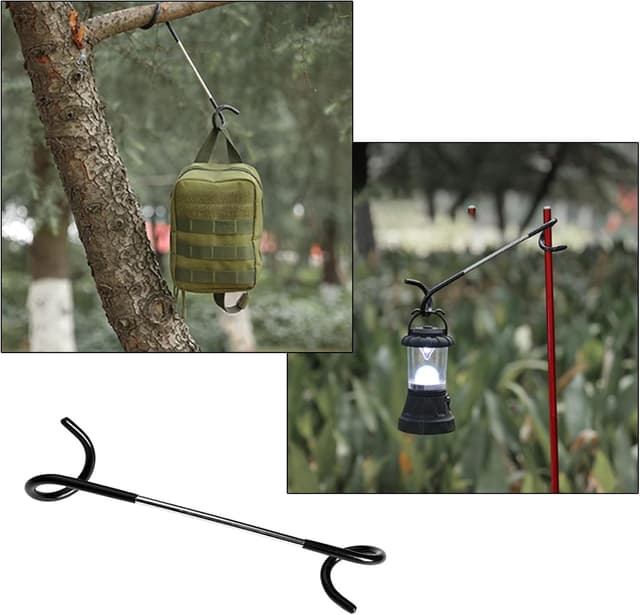 Detalle 2 de Young Wolf 4 Sets Bird Feeder Wrap Hooks Pole Attachment Arms for Outdoor Gardens