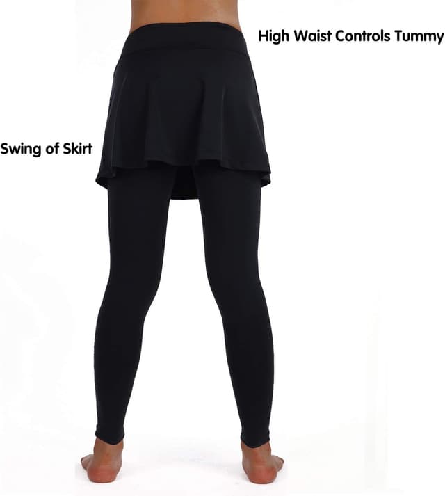 Detalle de ANIVIVO Skirted Legging for Women with Skirted Flare Skorts and Pockets (Yoga & Tennis)