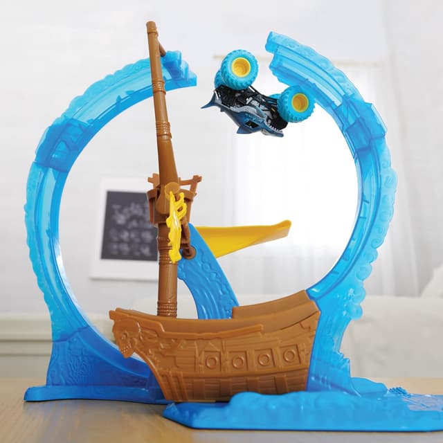 Thumbnail 6 de Monster Jam set di gioco Megalodon Loop of Doom in scala 1:64