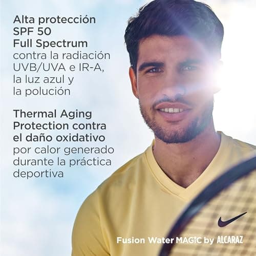 Detalle 2 de ISDIN Fotoprotección Fusion Water MAGIC by Alcaraz, protector solar facial ultraligero con efecto refrescante (50 ml)
