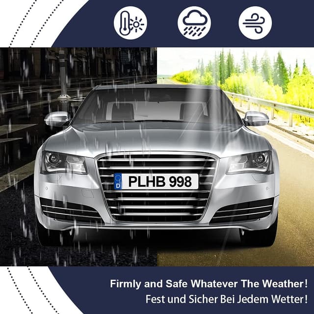 Thumbnail 6 de URAQT Kennzeichenhalter Rahmenlos 2 Stück