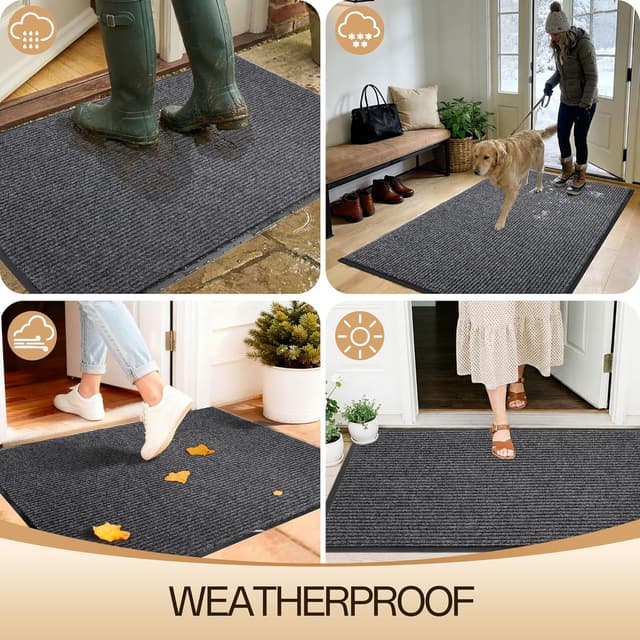 Thumbnail 6 de Amyracel All-Season Front Door Mat (36" x 48") — Waterproof, Heavy-Duty Entrance Doormat