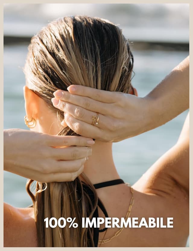 Detalle de GD GOOD.designs anello zodiacale in oro con zirconi, placcato 18K su acciaio 316L regolabile (mis. 52-60)