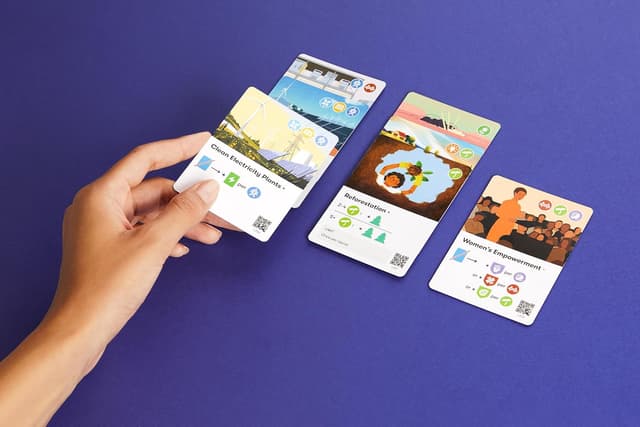 Detalle 2 de CMYK Daybreak cooperative engine-building board game about stopping climate change