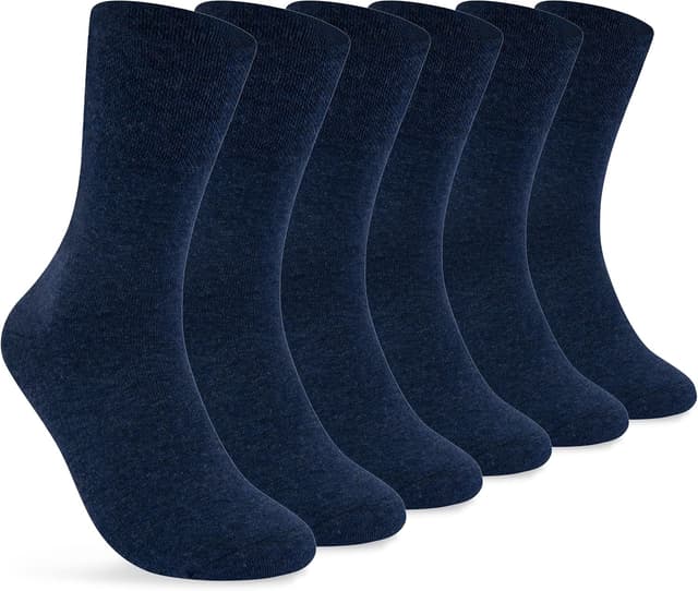 Detalle 2 de sockenkauf24 Diabetikersocken ohne Gummi & ohne Naht – 97% Baumwolle, Komfortbund (6 Paar) für Damen und Herren