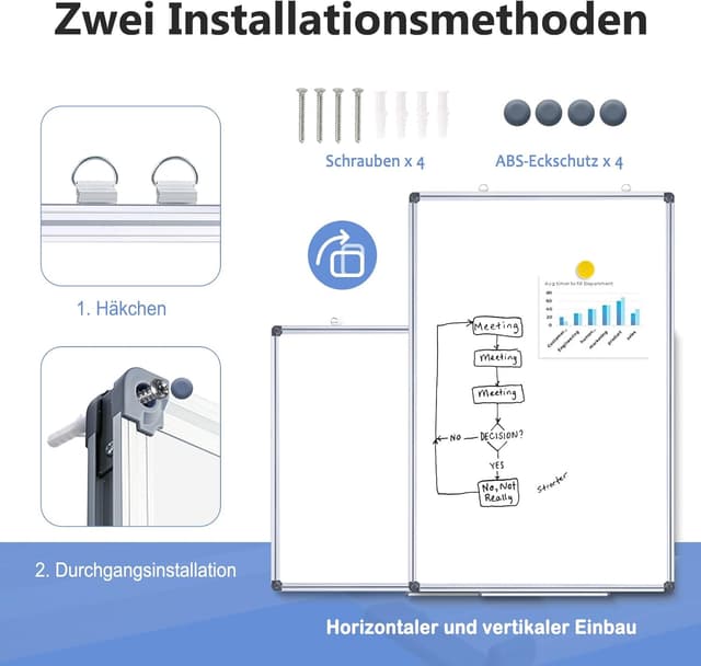 Detalle 2 de DOLLAR BOSS 45x60CM Whiteboard magnetisch đź“‹