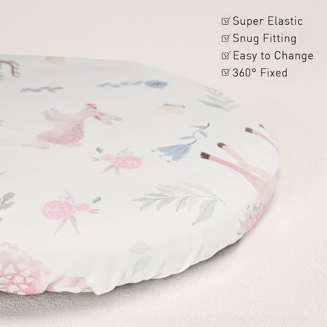 Detalle 2 de GLLQUEN BABY 4Pack Moses Basket Fitted Sheets 81x41x8cm