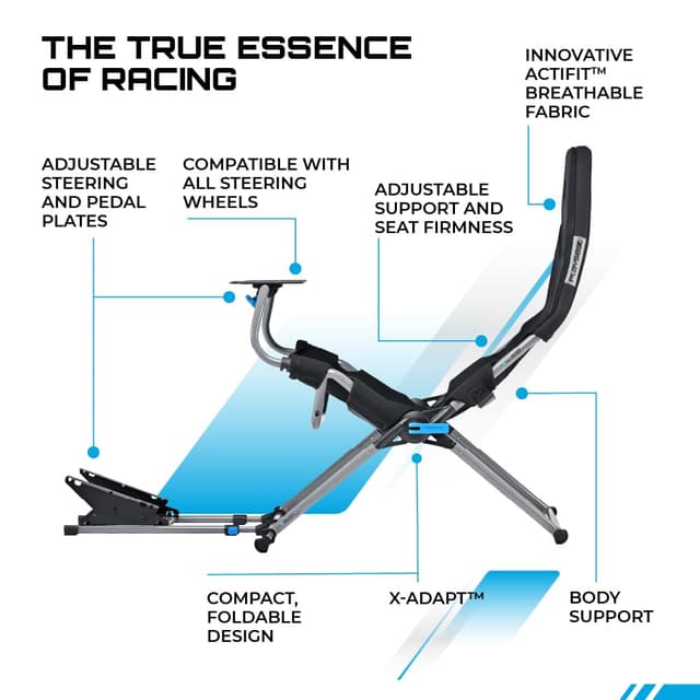 Detalle de PLAYSEAT® Challenge X – Logitech G Edition: Rennsitz mit 6 einstellbaren Positionen und einfacher Montage