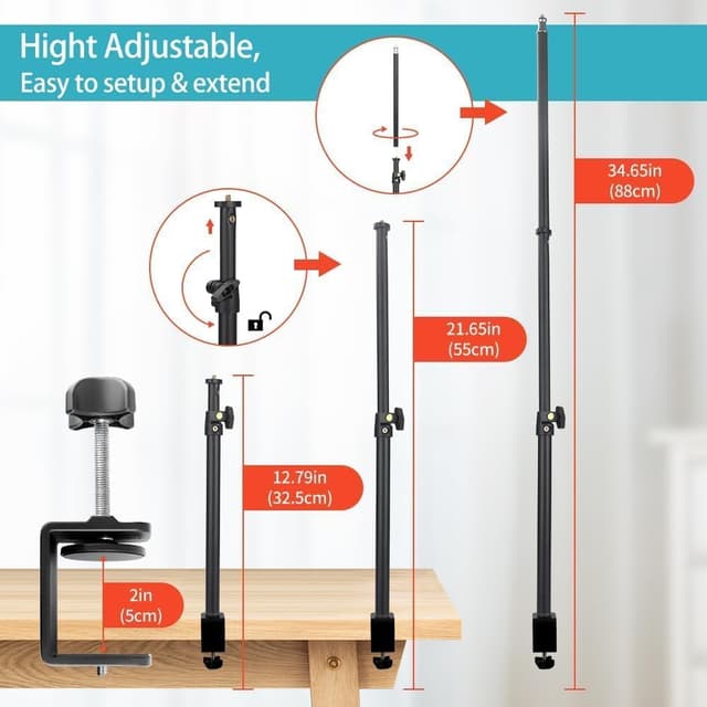 Detalle de JEBUTU OS01 adjustable desk mount 55cm