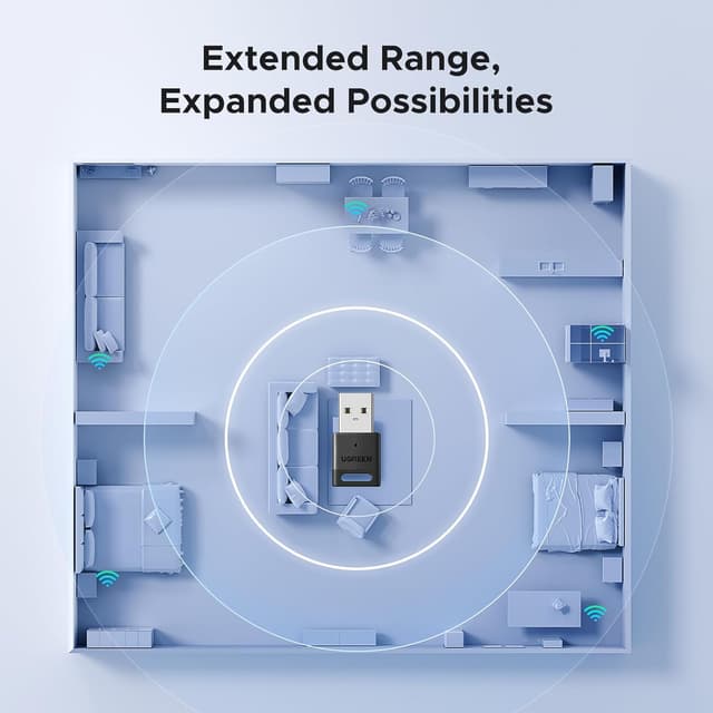 Detalle 2 de UGREEN Bluetooth 5.4 Adapter USB dongle for PC