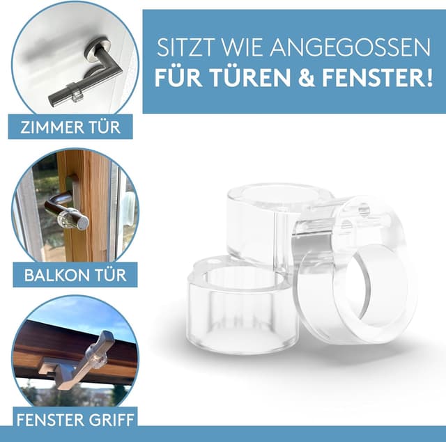 Thumbnail 4 de galace Lot de 8 butoirs de poignée transparentes 🏠