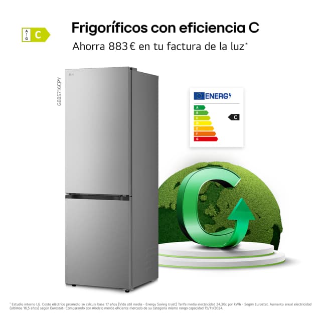 Thumbnail 4 de LG GBBS716CPY Frigorífico Combi 1,86 m