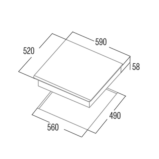 Detalle 2 de Cata Placa de inducción con 3 zonas de cocción 6003 E2 WH