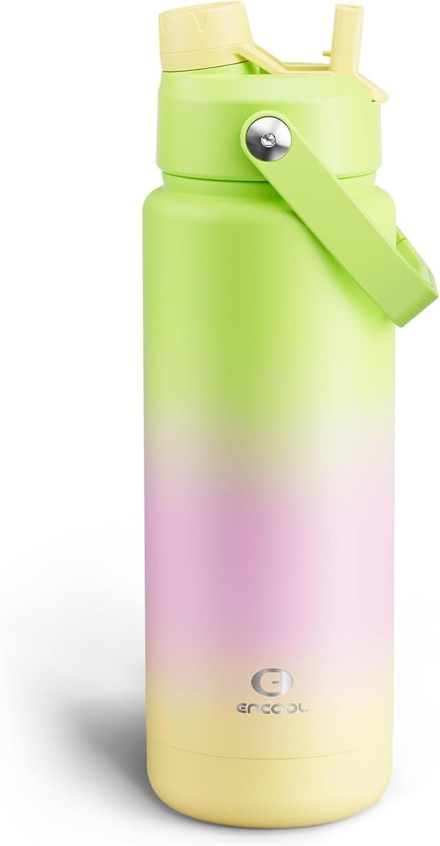 Detalle de ENCOOL Insulated Water Bottle with Straw Morning Dew