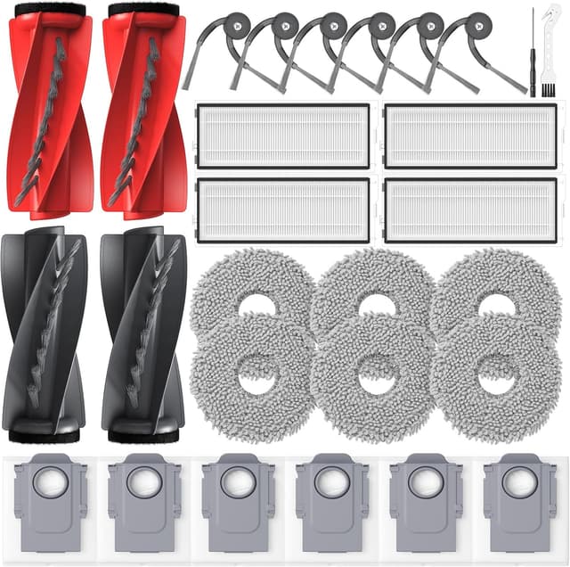 Detalle de Yoneenair Zubehör-Set (26-teilig) für Roborock Qrevo Curv/Qrevo Edge & Qrevo Curv S5X/Qrevo Edge S5V