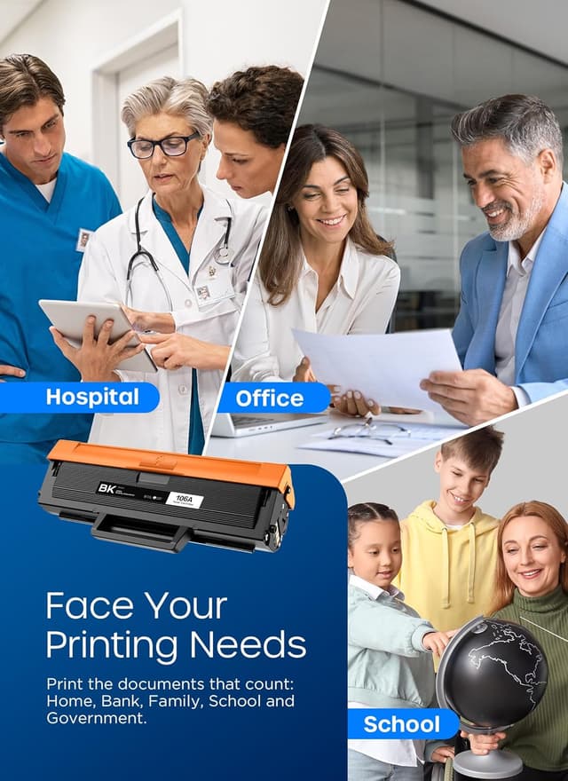 Detalle de Timink 106A W1106A toner cartridge, 2000 pages