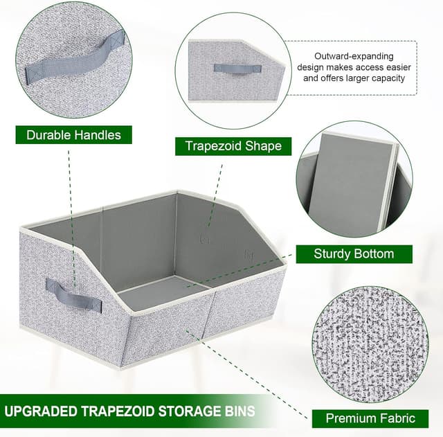 Detalle 2 de Homsorout Closet Organizer Bins 6 Pack