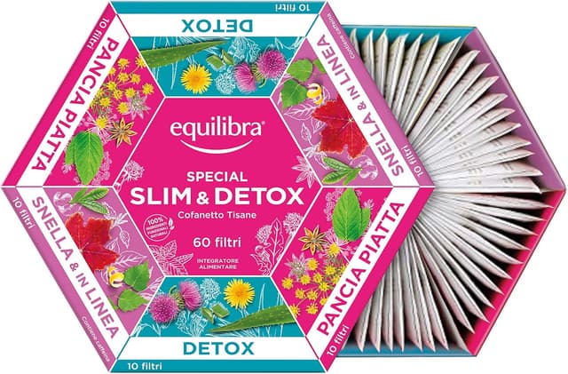 Detalle de Equilibra Tisane a Freddo Summer Collection, cofanetto 40 filtri da 2 g