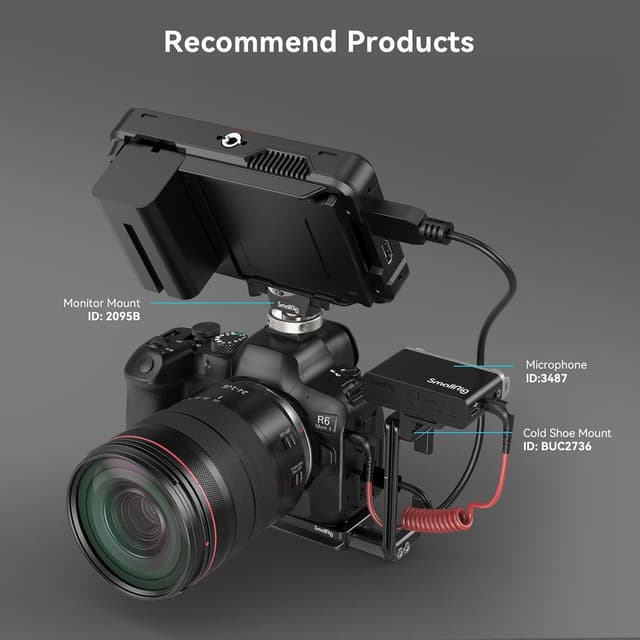 Thumbnail 6 de SMALLRIG Quick Release L-Bracket 4160B für Canon R6 Mark II / R6 / R5 / R5 C – Arca-kompatible Kamera-L-Platte