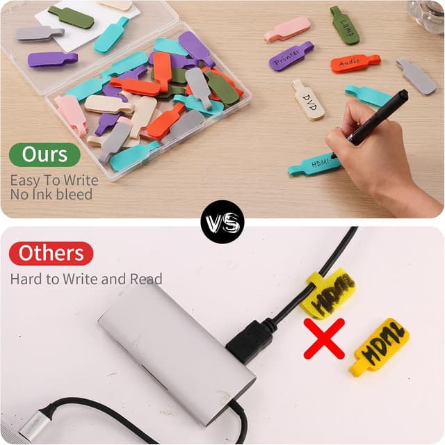 Thumbnail 4 de Trilancer Cable Cord Labels 35 pack