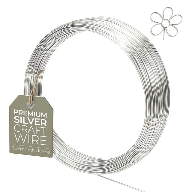 Detalle de The Bead Shop 1mm Silver Plated Craft Wire 4m