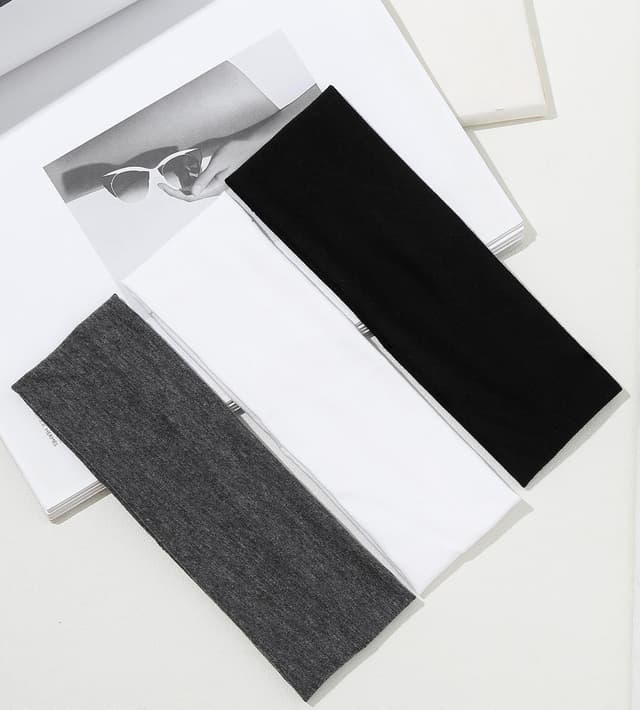 Detalle 2 de Huachi Women’s Headbands (16-Pack) — Soft Elastic Cloth Non-Slip Headbands in Neutral Colors