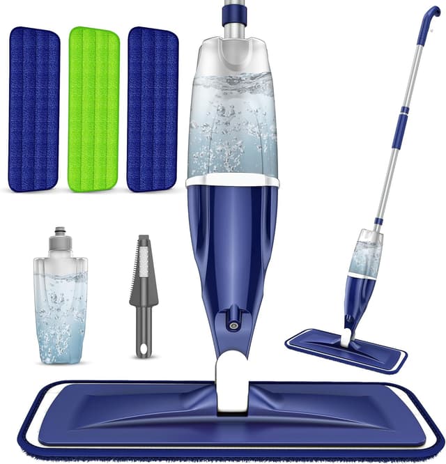 Detalle de EXEGO Microfiber Spray Mop for Floors Cleaning with 3 Reusable Pads and Sprayer